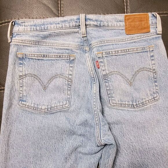 *SOLD**Levi's Jeans Womens 30 Blue Denim Wedgie Straight High Rise Jeans 30Wx27L - Picture 3 of 15